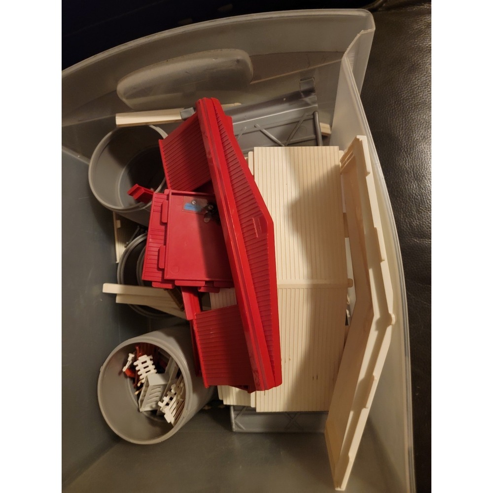 Vintage Farm Toy Parts Lot | Animals People Silos Fencing Barn AS-IS